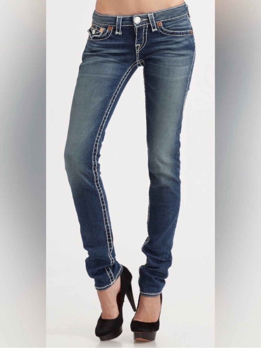 True Religion Women's Julie Super Skinny Jeans Size 30x34